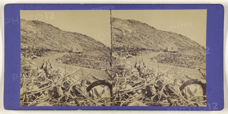 Half-Way House and Ledge; British; about 1860; Albumen silver print
