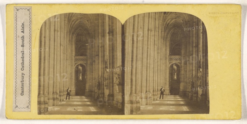 Canterbury Cathedral - South Aisle; British; about 1860; Albumen silver print