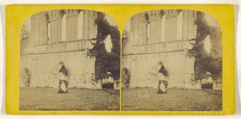 Byland Abbey; British; about 1860; Albumen silver print