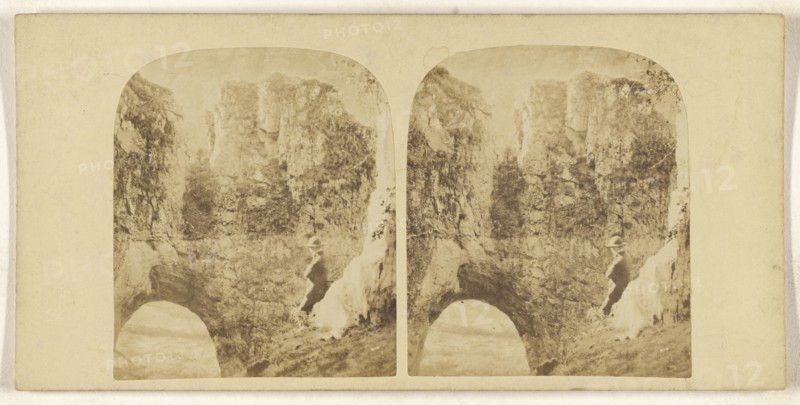 View from interior of Reynard's Cave, Dovedale; British; about 1860; Albumen silver print