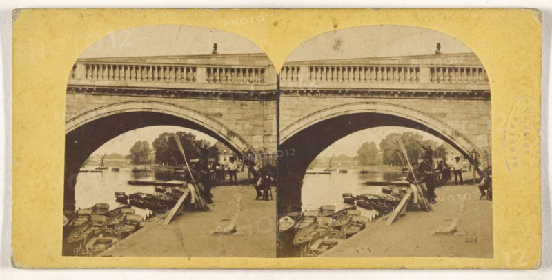 Richmond Bridge; British; about 1860; Albumen silver print