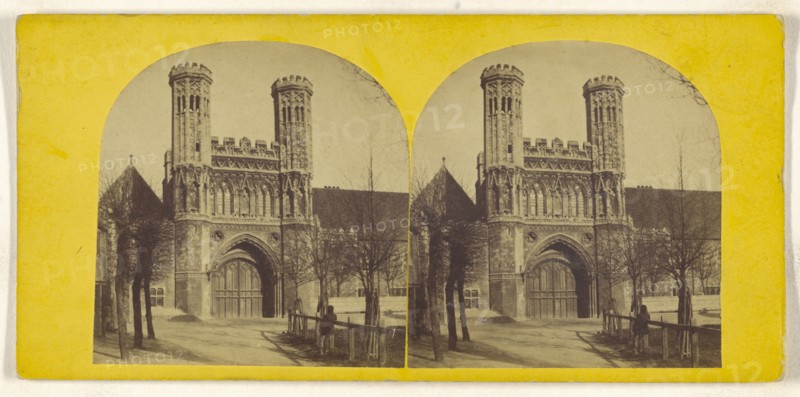 Canterbury. The Chief Gate of St. Augustin's Monastery; British; about 1860; Albumen silver print