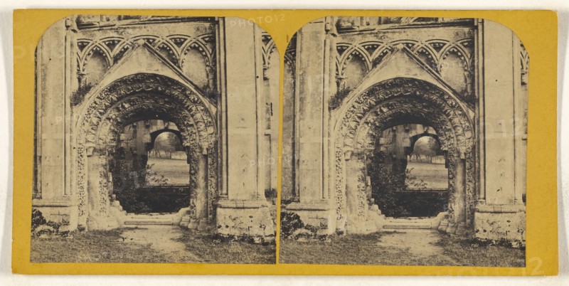 Norman Doorway, Glastonbury Abbey; British; about 1860; Albumen silver print