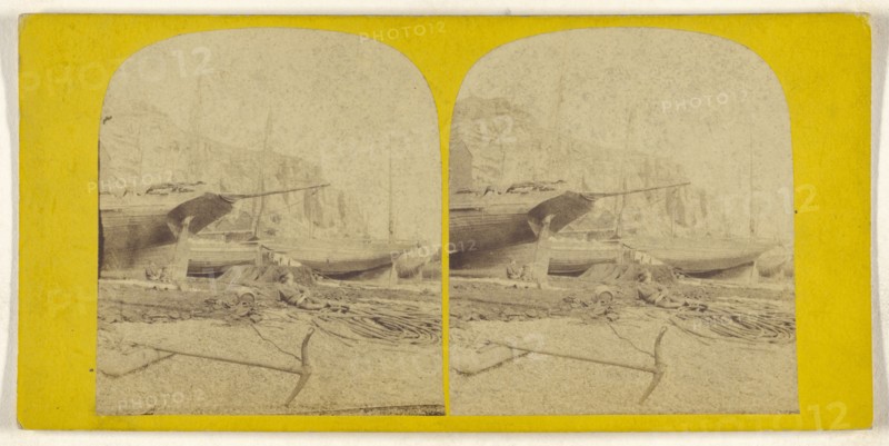 East Cliff, Hastings; British; about 1865; Albumen silver print