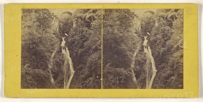 Falls of Corrymulzie, Braemar; British; about 1865; Albumen silver print