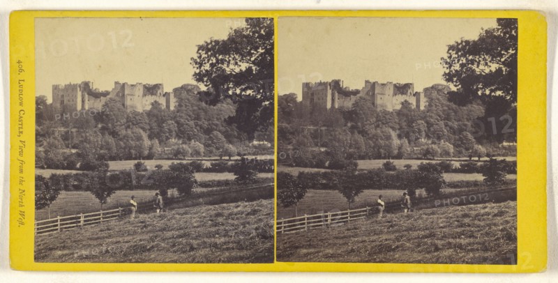 Ludlow Castle, View from the North West; British; about 1860; Albumen silver print
