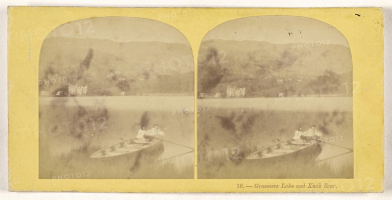 Grasmere Lake and Knab Scar; British; about 1860; Albumen silver print