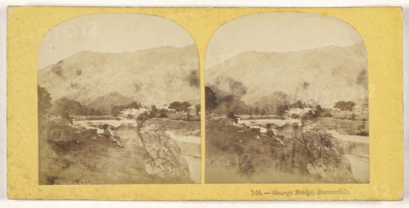 Grange Bridge, Borrowdale; British; about 1860; Albumen silver print