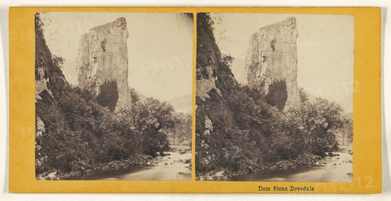 Ilam Stone Dovedale; British; about 1860; Albumen silver print