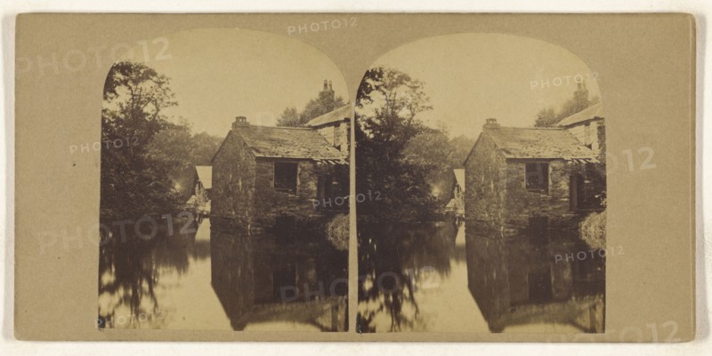Mill on the Stockgyll; British; about 1865; Albumen silver print