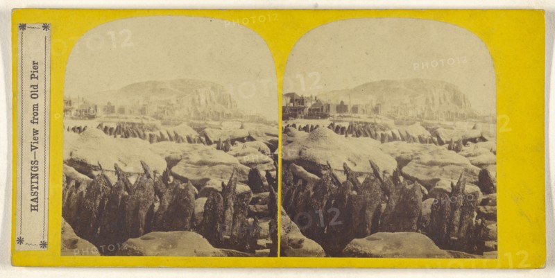 Hastings, View from Old Pier; British; about 1865; Albumen silver print