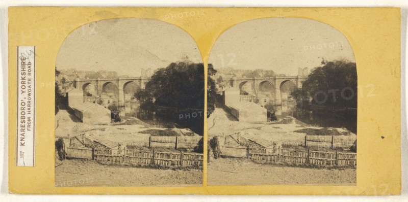Knaresboro', Yorkshire From Harrowgate Road; British; about 1860; Albumen silver print