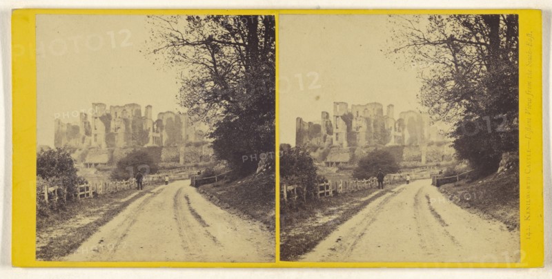 Kenilworth Castle - Distant View from the South-East; British; about 1860; Albumen silver print