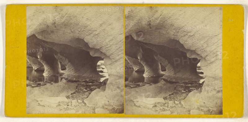 Killarney. Caves under the  Colleen Bawn  Rock, Middle Lake; British; about 1860; Albumen silver print