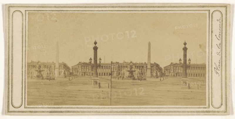 Place de la Concorde; French; 1860s; Albumen silver print