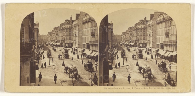 Rue de Rivoli, a Paris. , French; 1860s; Albumen silver print