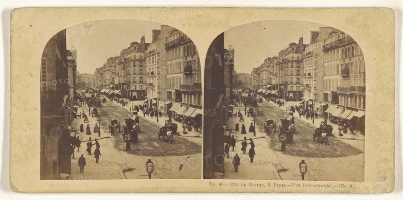 Rue de Rivoli, a Paris. , French; 1860s; Albumen silver print