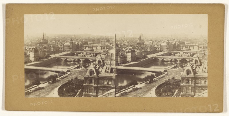 Panorama of Paris, France; French; 1860s; Albumen silver print