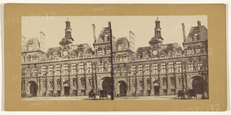 Government building, Paris, France; French; 1860s; Albumen silver print