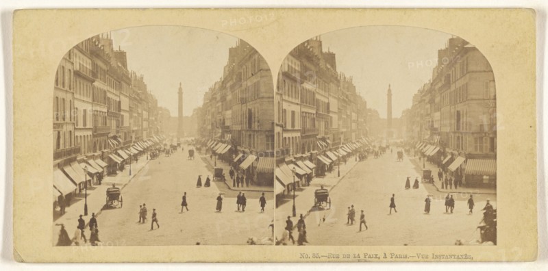 Rue de la Paix, a Paris. - Vue Instantanee; French; 1860s; Albumen silver print