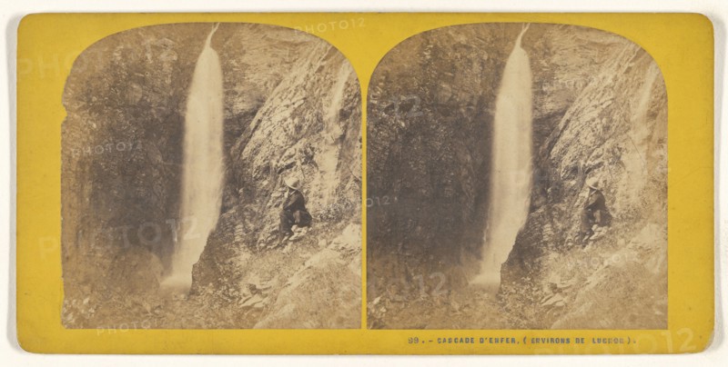 Cascade d'Enfer, Environs de Luchon, French; 1860s; Albumen silver print