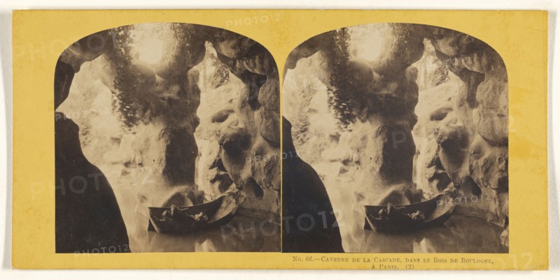 Caverne de la Cascade, dans Le Bois de Boulogne, a Paris; French; 1860s; Albumen silver print