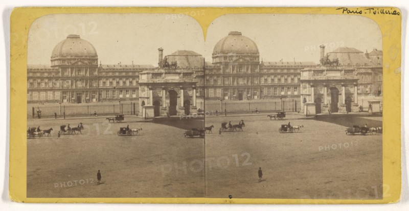 Vue Instantanee de Paris. Place et Arc de Triomphe du Carrousel; French; March 9, 1864; Albumen silver print