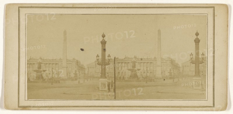 Place de la Concorde, Paris; French; about 1865; Albumen silver print
