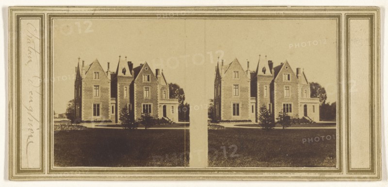 Chateau d'engliere; French; about 1865; Albumen silver print