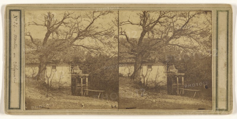 Moulin en Sologne; French; about 1865; Albumen silver print