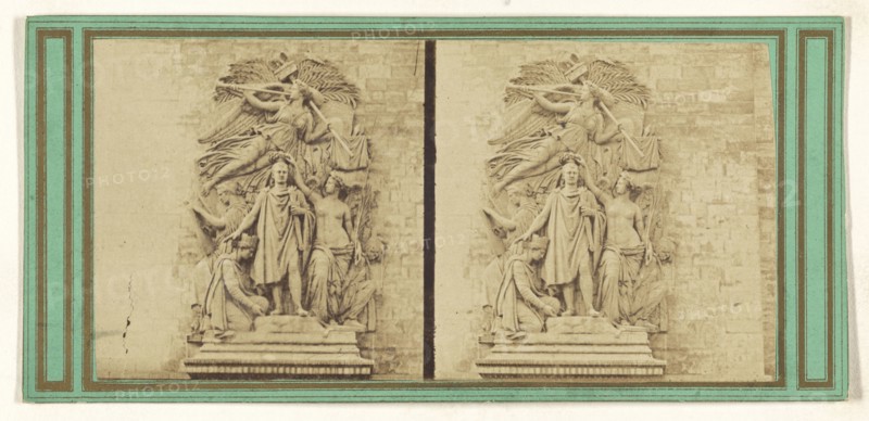 Bas-relief de l'arc de l'etoile; French; about 1865; Albumen silver print