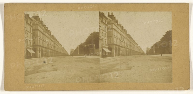 Rue de Rivoli; French; about 1860; Albumen silver print
