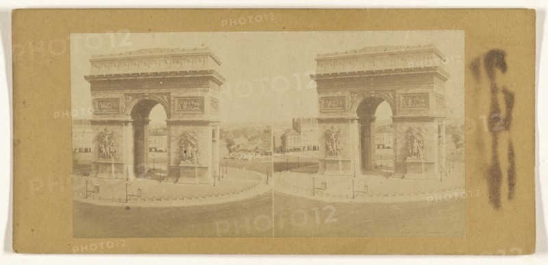 Champs-Elysees; French; about 1860; Albumen silver print