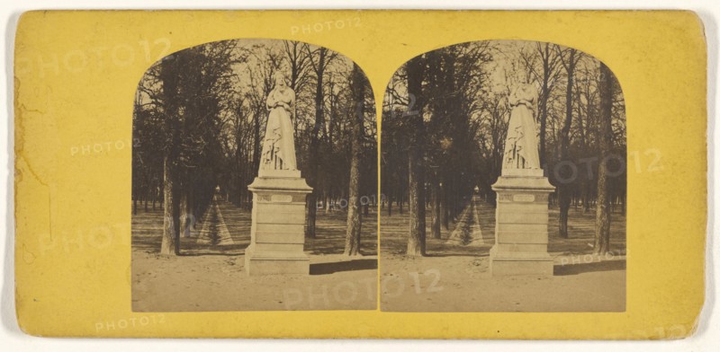 Jardin Luxembourg; French; about 1865; Albumen silver print