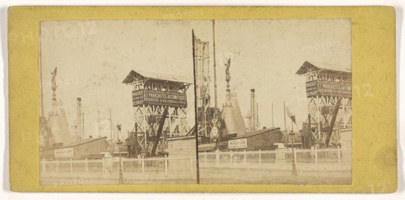 View of a French fair or carnival; French; about 1865; Albumen silver print