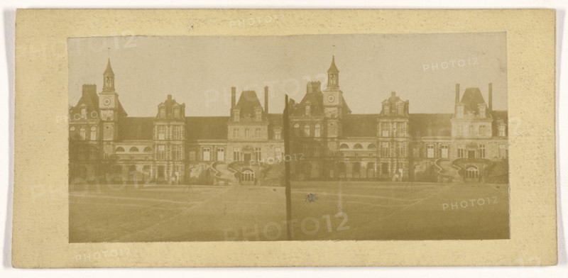 Chateau de Fontainebleu; French; about 1865; Albumen silver print