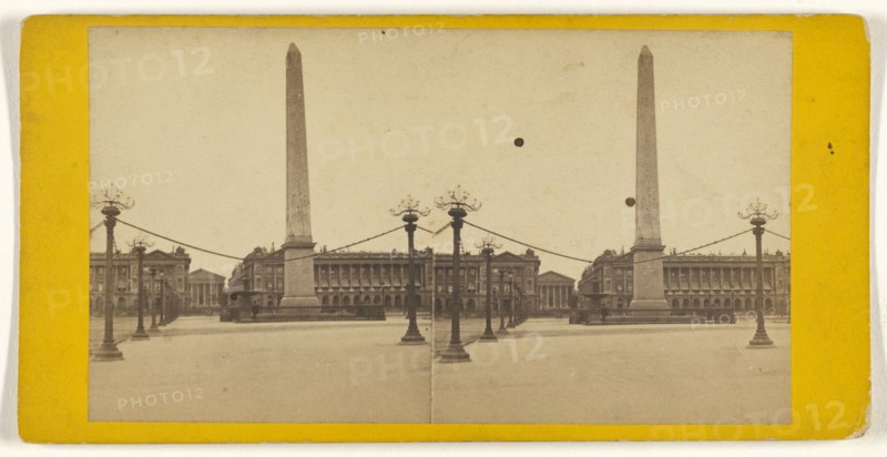 Place de la Concorde; French; about 1865; Albumen silver print
