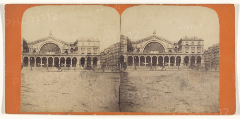 Gare de Strasbourg; French; about 1865; Albumen silver print
