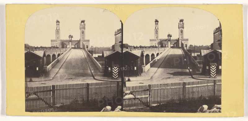 Le pont neuf a Cologne; French; about 1865; Albumen silver print