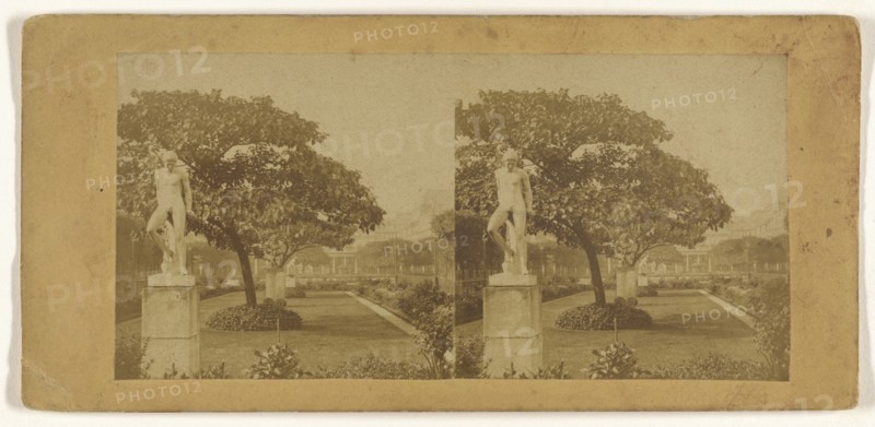 Le Jardin du Palais-Royal; French; about 1860; Albumen silver print