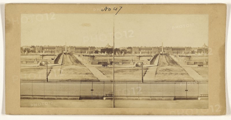 Place de la Concorde, Paris; French; about 1860; Albumen silver print