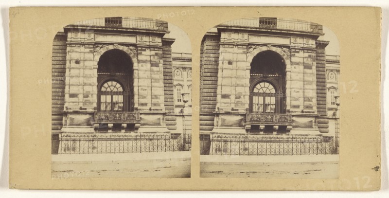 le louvre. Paris; French; about 1865; Albumen silver print
