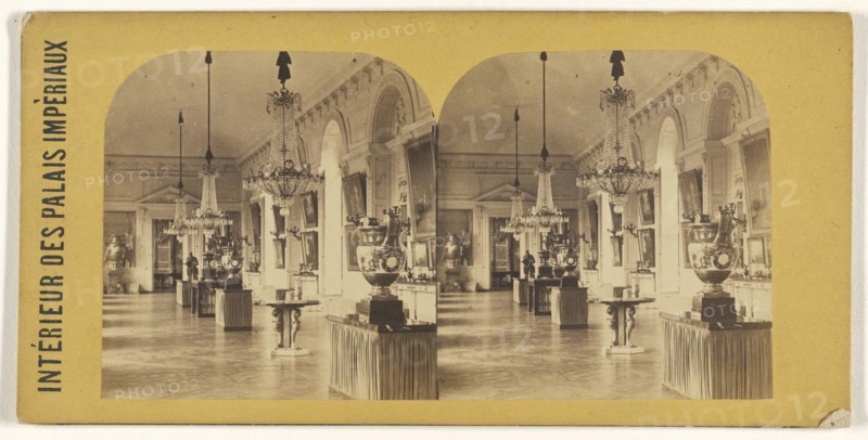 Grande Galerie, Trianon.,Interieur des Palais Imperiaux; French; about 1865; Albumen silver print