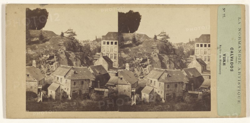La Normandie Artistique. Calvados. Vire. Roches de Montgomery; French; about 1860; Albumen silver print