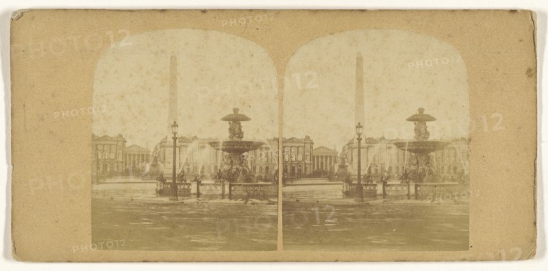 Place de la Concorde; French; about 1860; Albumen silver print