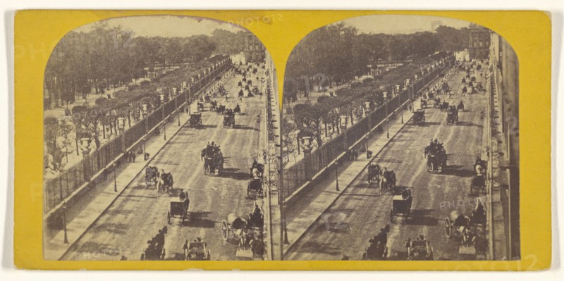 Rue Rivoli, Paris; French; about 1865; Albumen silver print
