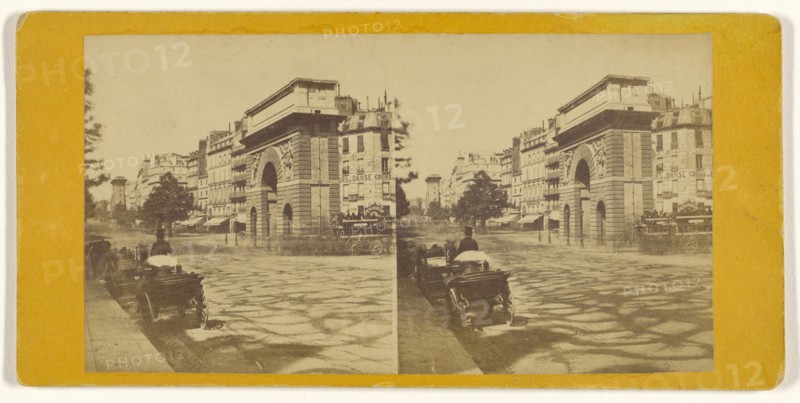 Boulevard St. Martin; French; about 1865; Albumen silver print