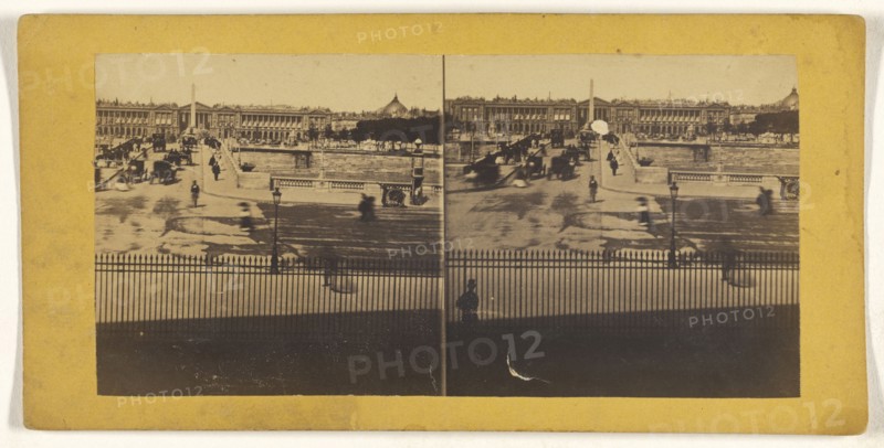 Place de la Concorde, Paris, France; French; about 1865; Albumen silver print