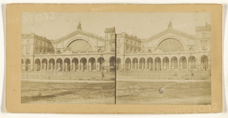 Gare de Strasbourg; French; about 1865; Albumen silver print