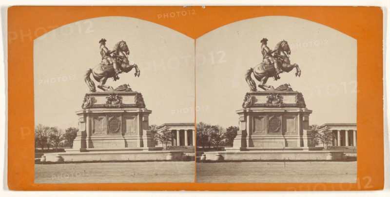 Wien. Prince Eugen Mounment; Austrian; about 1870; Albumen silver print